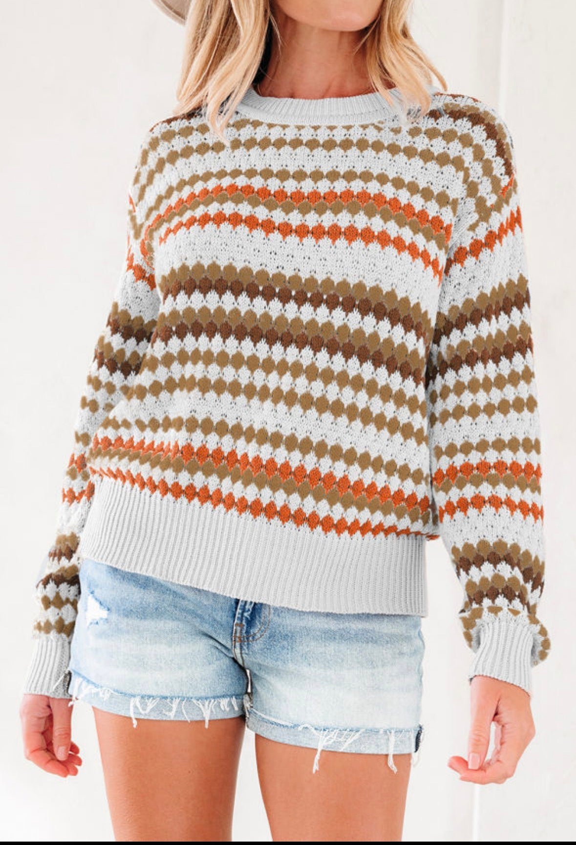Fall geometric sweater