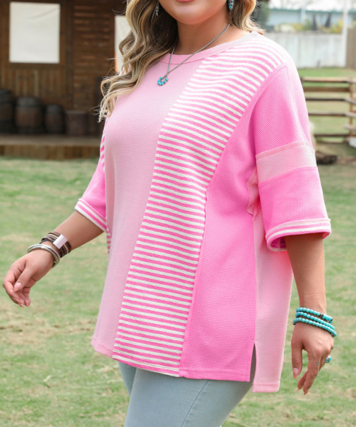Pink with pink stripe thermal ES