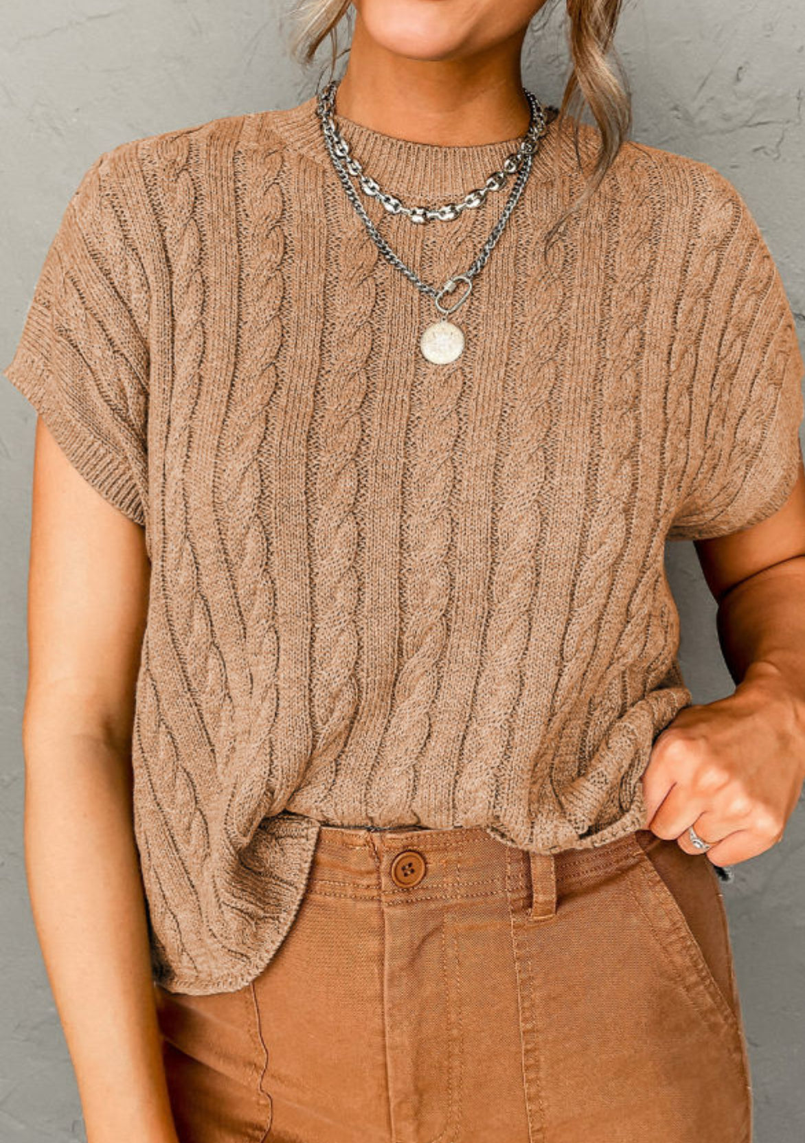 Tan sweater vest