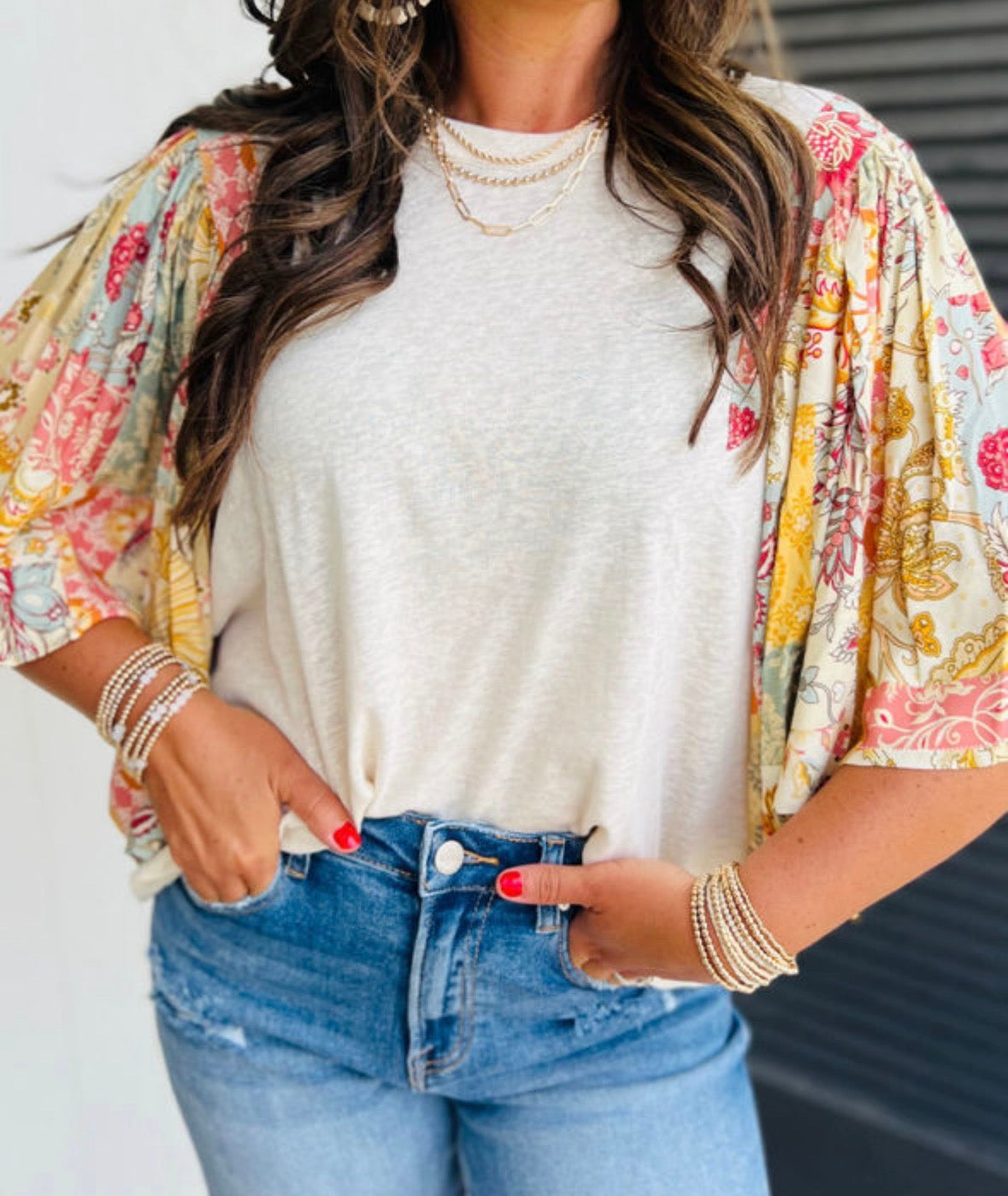 Flutter sleeve tee