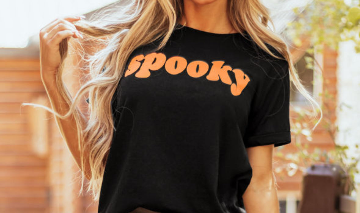 Black SPOOKY halloween tee