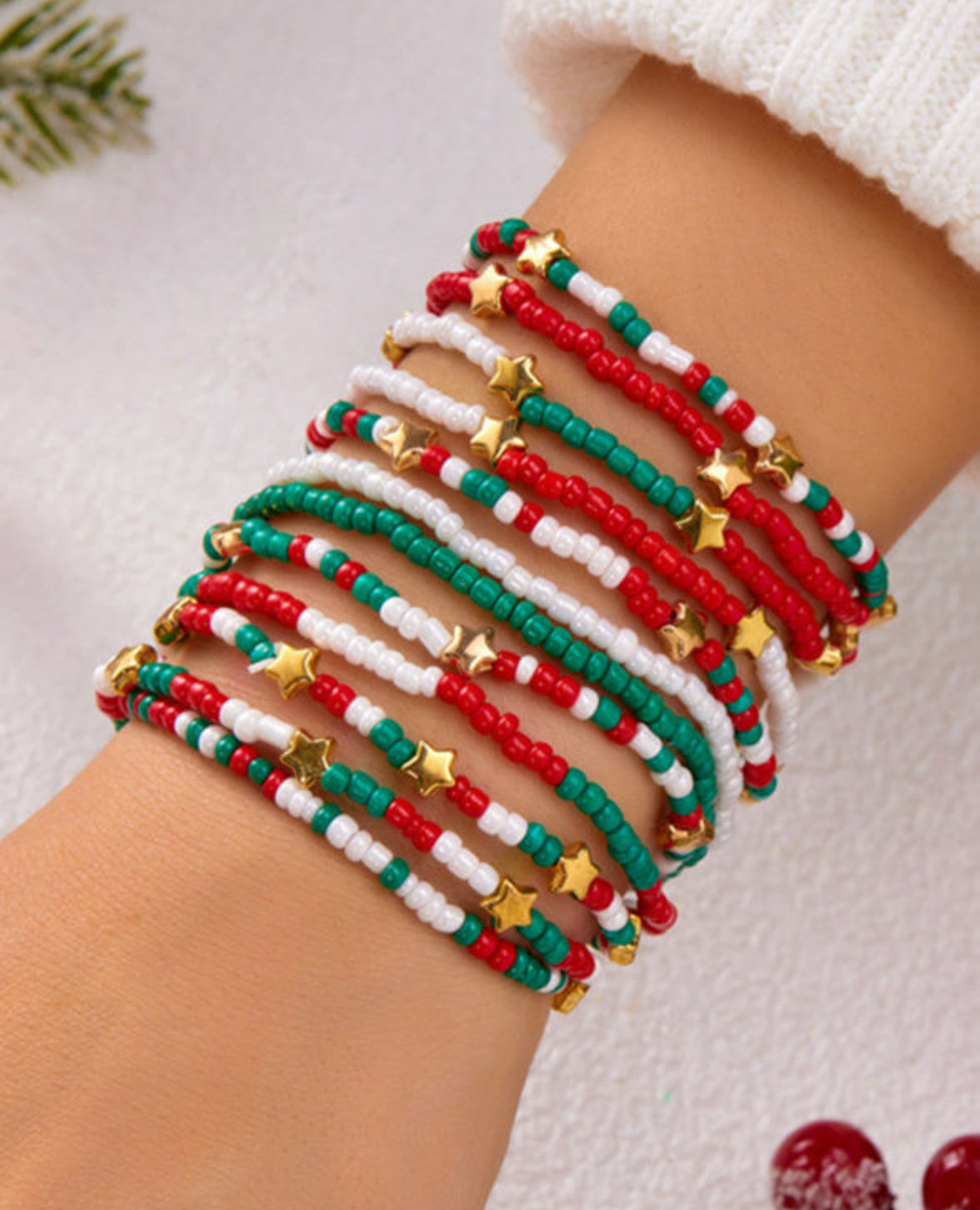 Christmas bracelet set of 12