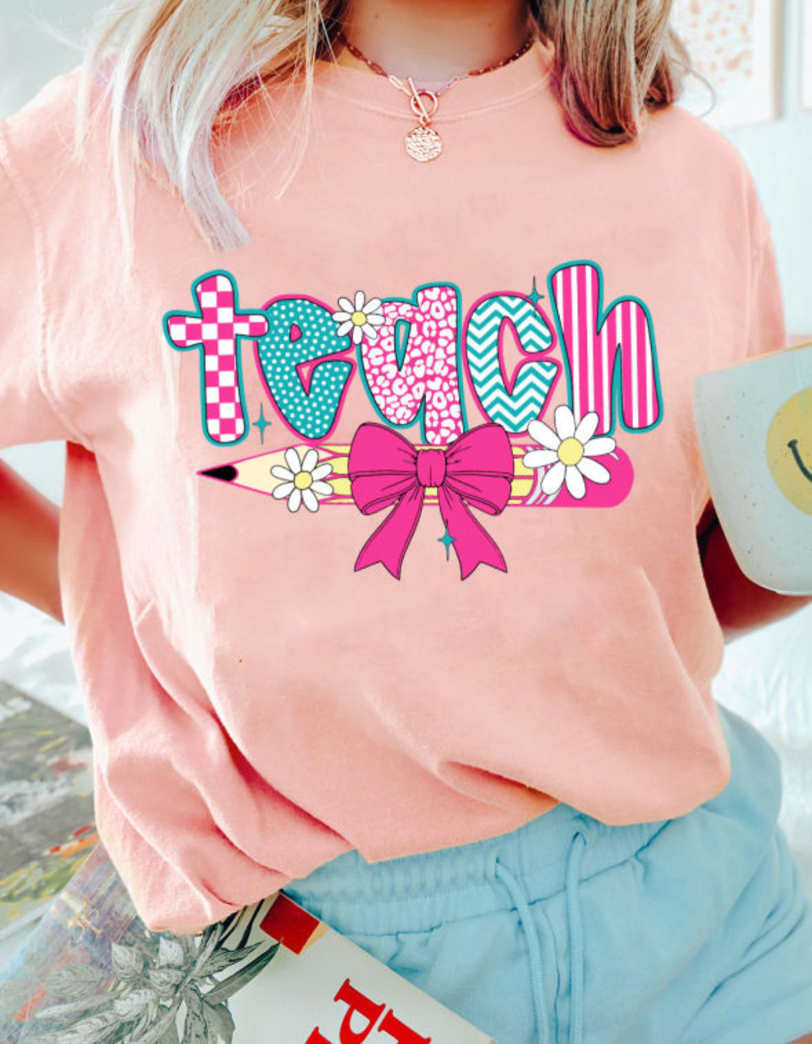Teacher tee blush