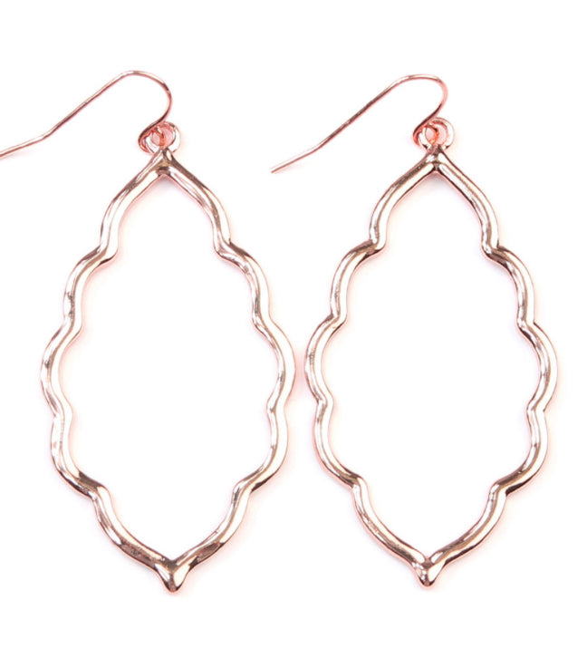 Rose gold Moroccan earrings