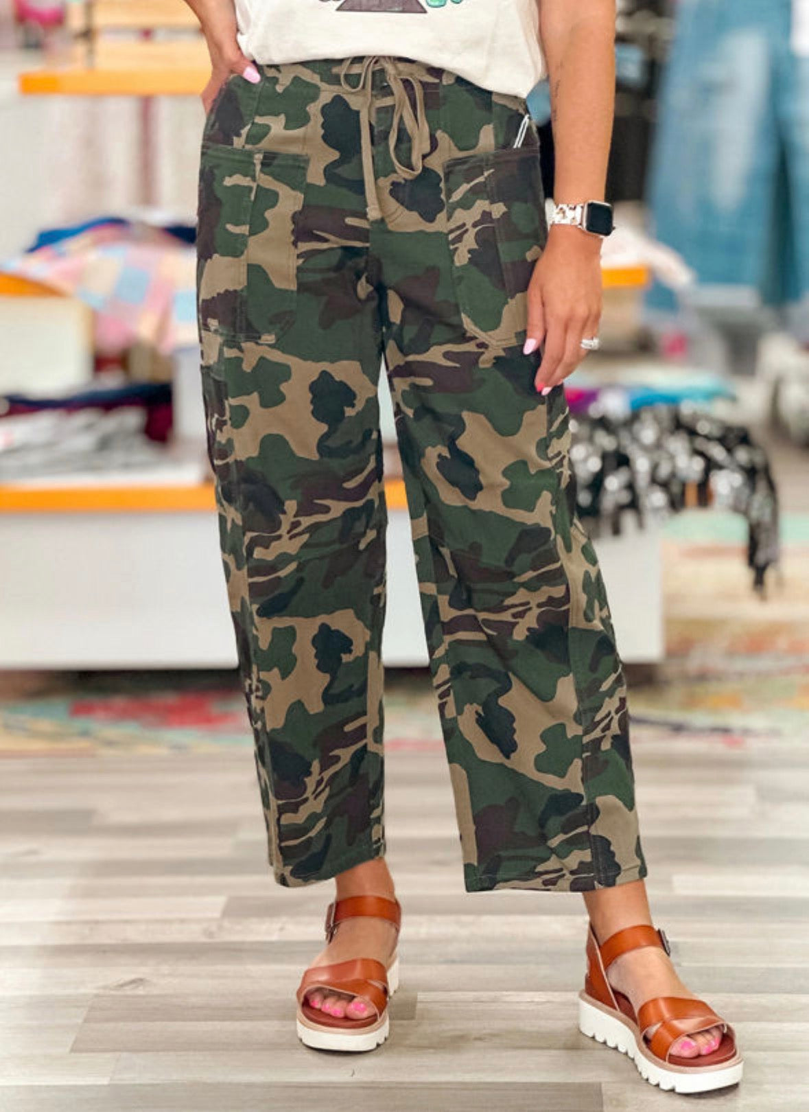 Camo wide leg