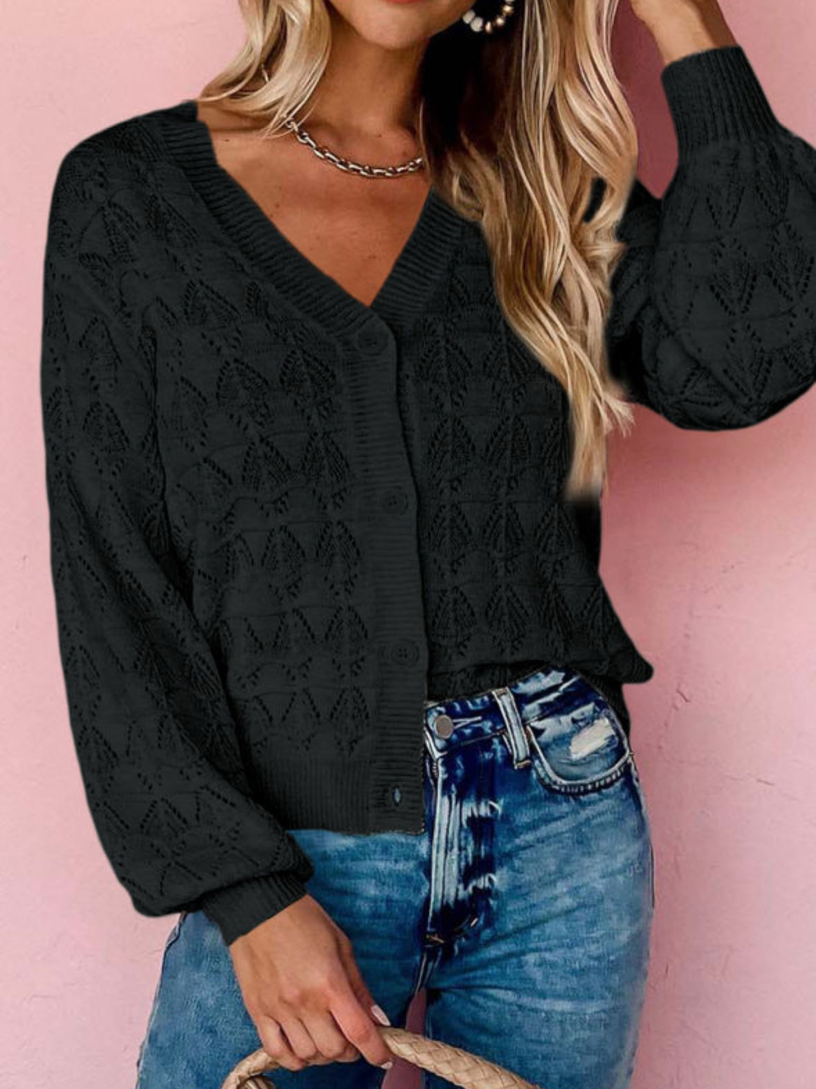 Black cardigan-short