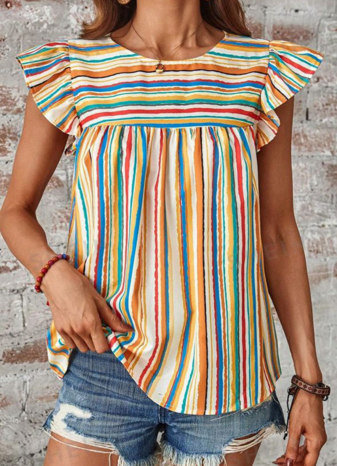 Orange vertical stripe