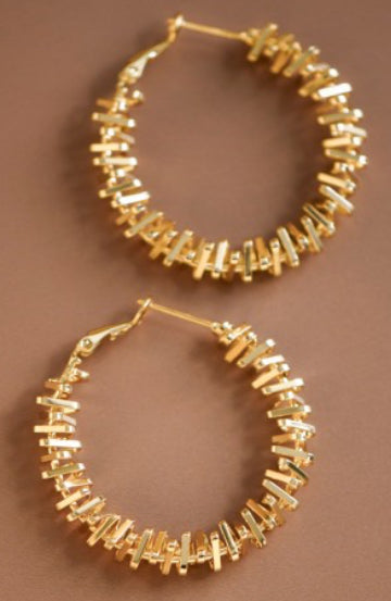 Stainless steel gold hoops