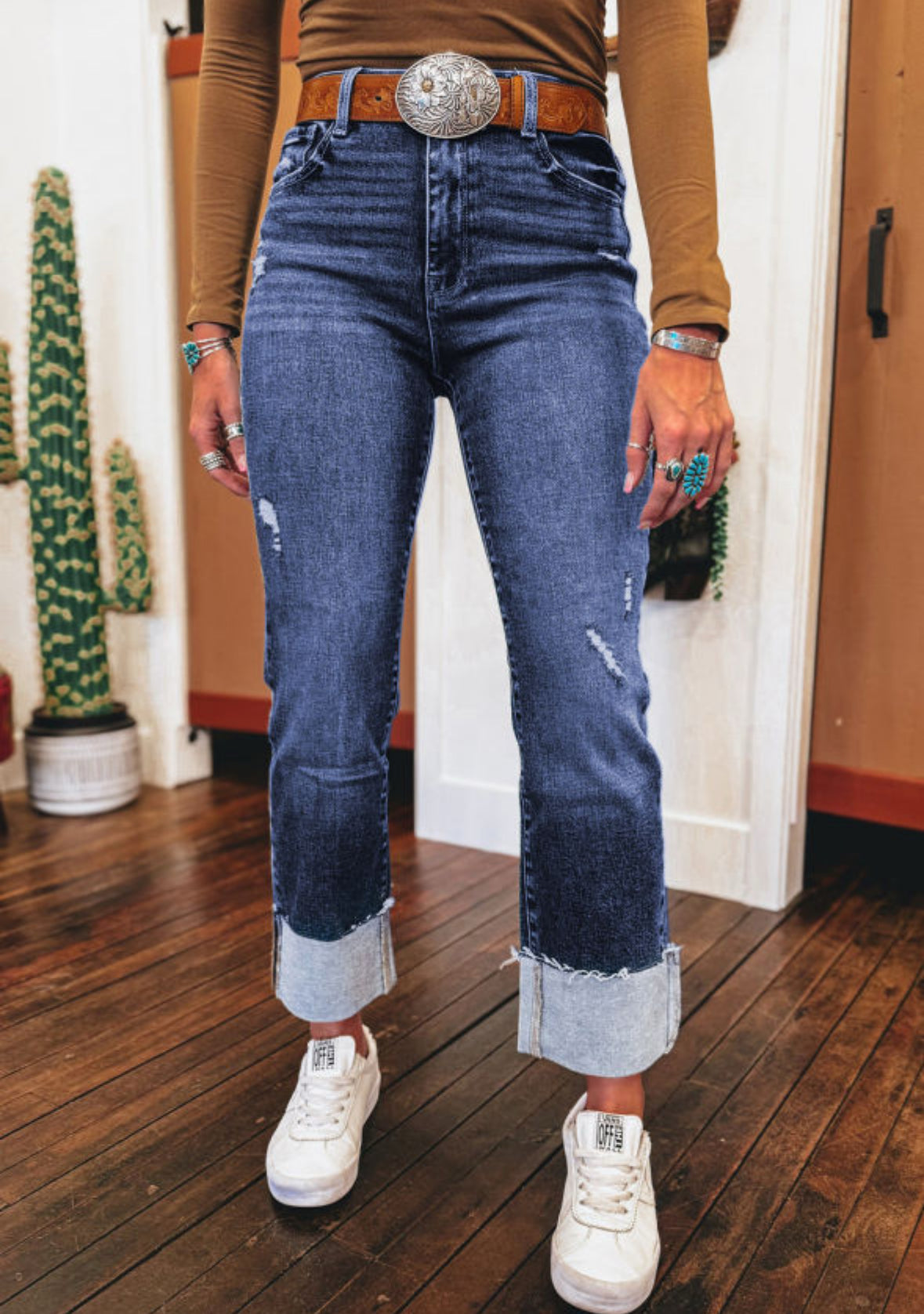 Cuffed jeans