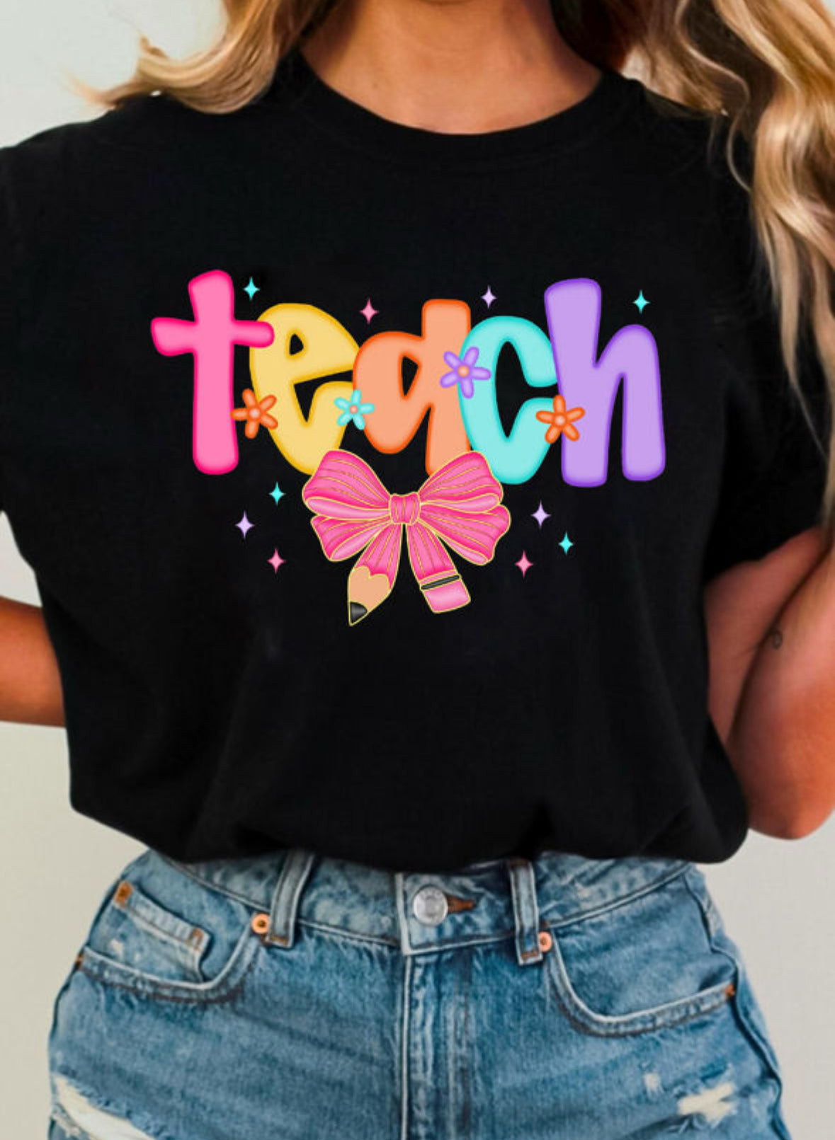 teacher tee black