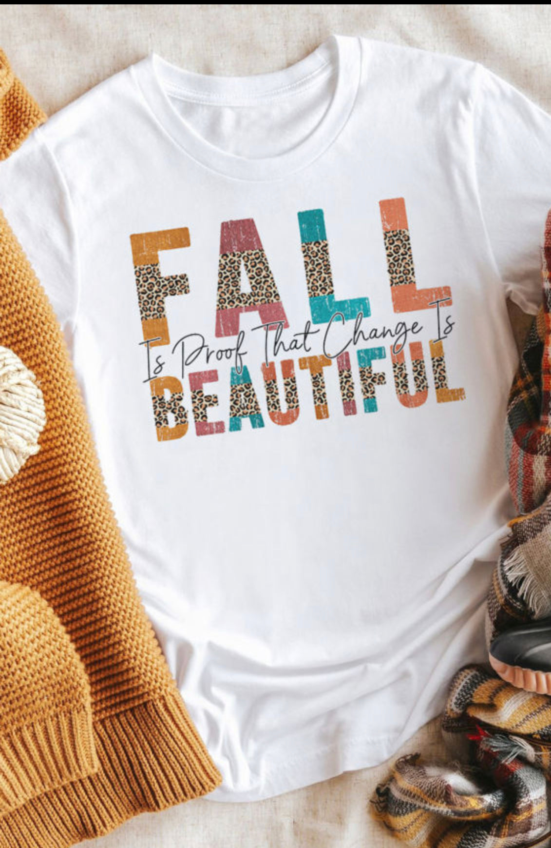 Fall is Proof that change is Beautiful graphic