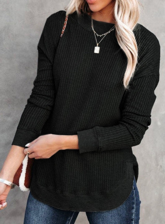 Black thermal sweatshirt