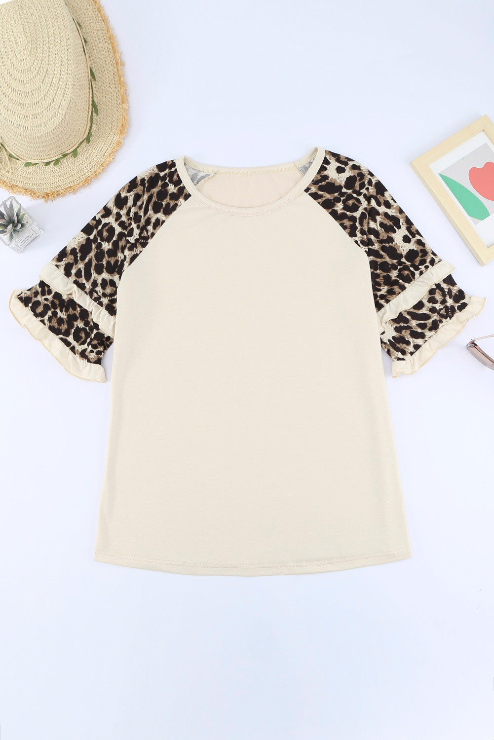 tan leopard short sleeve