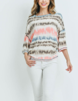 tie dye dolman sleeve